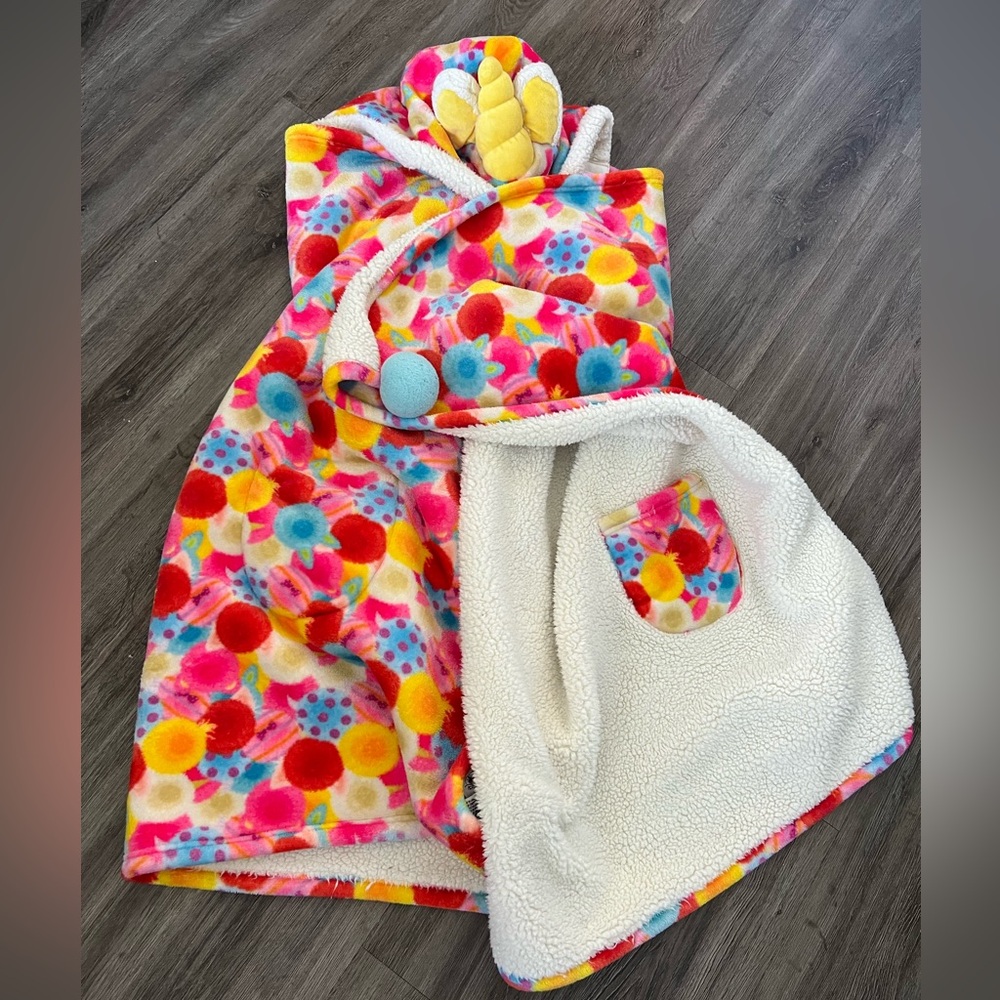 Disney Store Pixar Fuzzy Hooded  Blanket